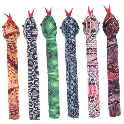 ZUNOXAZ 6 Stück Teiliges Slap Armband Schlangenform Realistisch Langlebig für Partys Geburtstag Halloween Jungen Mädchen Geeignet von ZUNOXAZ