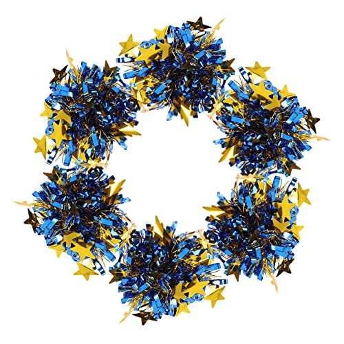 ZUNOXAZ 6 Stück Tragbare Glitzer Cheerleader Pompons mit Handgriffen Hochwertige Wiederverwendbare Handblumen für Sportveranstaltungen Tanz und Cheerleading Teams von ZUNOXAZ