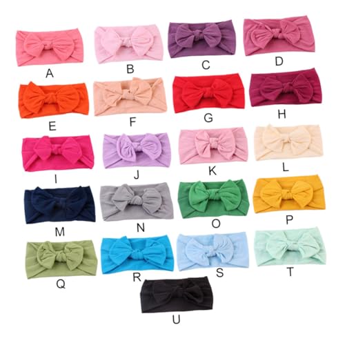 ZUNOXAZ 7 Stück Teiliges Haarband Elastisch mit Schleifen Weiche Kopfbedeckung für Neugeborene und Kleinkinder Bequeme Stirnbänder für Alltag Party und Fotoshootings Geeignet für Mädchen von ZUNOXAZ