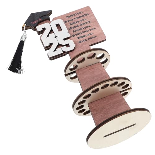 ZUNOXAZ Graduation Money Holder Doppel-Layer Geldhalter Für Abschlussfeiern Stabiler Geldkuchen Für Stilvolle Dekoration Und Hochwertiges Holzdesign von ZUNOXAZ