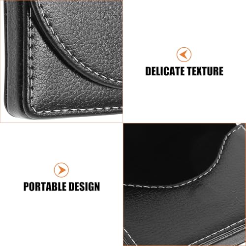 ZUNOXAZ Eleganter Visitenkartenhalter aus Strapazierfähigem Leder Schlankes Design Multifunktional für Visitenkarten Ausweise Kreditkarten für Büro Reise und Professionelle Anlässe von ZUNOXAZ