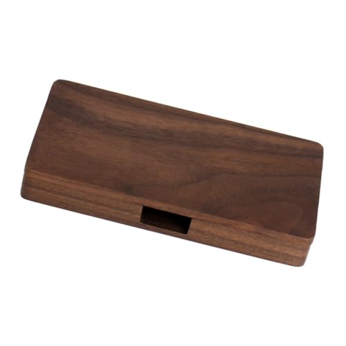 ZUNOXAZ Magnetischer Visitenkartenhalter aus Echtem Holz Kompakte Kartenhülle mit Praktischem Schutz für Visitenkarten Multifunktional für Ausweis und Kreditkarten Handlich und Langlebig von ZUNOXAZ