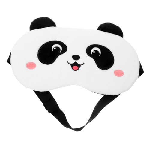 ZUNOXAZ Plüsch Schlafmaske Cartoon Panda Augenbinde Leicht Augenabdeckung für Schlaf Entspannung Damen Herren Party Zubehör von ZUNOXAZ