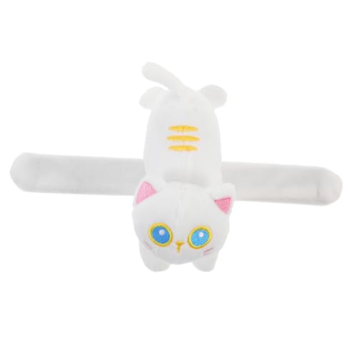 ZUNOXAZ Plüsch Schnapparmband Katze Cartoon Tiermotiv Weiches Kuscheltier Armband Partydeko Flauschiges Hautfreundliches Slap Bracelet für Erwachsene von ZUNOXAZ
