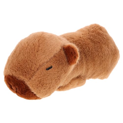 ZUNOXAZ Pop-Ring-Armband Kuscheltier Umarmer Animal-Slap-Armbänder ausgestopfte Tierarmbänder Tierarmband Capybara-Plüschtiere tierischer Plüsch süßes Capybara-Zeug PP Baumwolle Braun von ZUNOXAZ