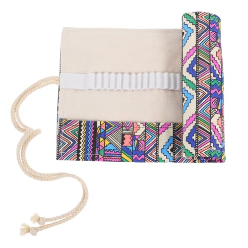 ZUNOXAZ Roll Up Federmäppchen aus Strapazierfähigem Material Große Kapazität für Stifte Flexible Leicht zu Reinigende Stifttasche mit Stauraum Platzsparend für Schule und Büro von ZUNOXAZ