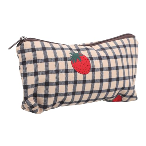 ZUNOXAZ Strawberry Pencil Case Großes Federmäppchen mit Reißverschluss Leichtes Reißfestes für Schule und Büro Multifunktionale Stifttasche für Schüler Lehrer und Bürobedarf von ZUNOXAZ