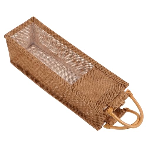 ZUNOXAZ Weintasche Geschenkbeutel aus Robustem Leinenstoff Weicher Griff Faltbar und Platzsparend Geeignet für Weinflaschen und Spirituosen für Geburtstage Hochzeiten und Feiern von ZUNOXAZ