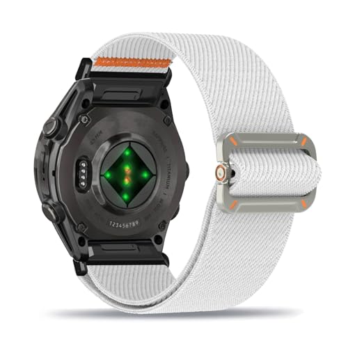 Nylon Armband für Garmin Fenix 7S Armbänder Verstellbares Elastisches Solo Loop Weiches Stoff Sport Band für Damen Herren Kompatibel mit Garmin Fenix 7S Ersatzarmband (4,Eine Grösse) von ZUOBNBP