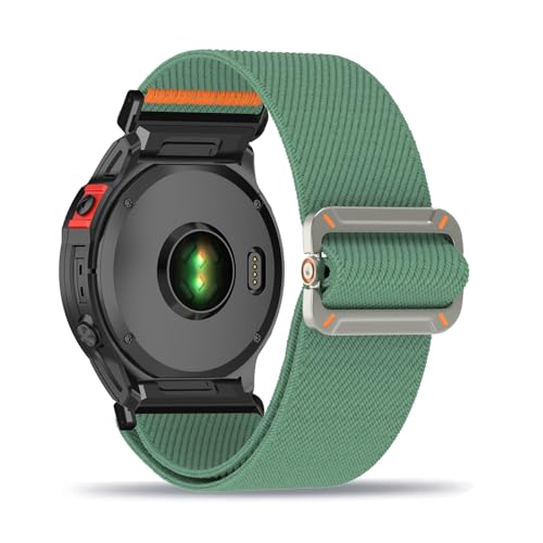 Nylon Armband für Garmin Fenix 7X Armbänder Verstellbares Elastisches Solo Loop Weiches Stoff Sport Band für Damen Herren Kompatibel mit Garmin Fenix 7X Ersatzarmband (10,Eine Grösse) von ZUOBNBP