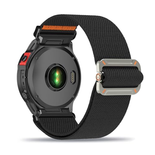 Nylon Armband für Garmin Fenix 7X Armbänder Verstellbares Elastisches Solo Loop Weiches Stoff Sport Band für Damen Herren Kompatibel mit Garmin Fenix 7X Ersatzarmband (9,Eine Grösse) von ZUOBNBP