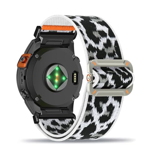 Nylon Armband für Garmin Fenix 7X pro Armbänder Verstellbares Elastisches Solo Loop Weiches Stoff Sport Band für Damen Herren Kompatibel mit Garmin Fenix 7X pro Ersatzarmband (16,Eine Grösse) von ZUOBNBP