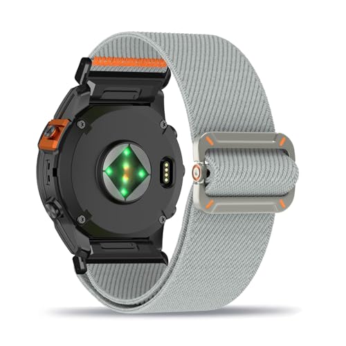 Nylon Armband für Garmin Fenix 7X pro Armbänder Verstellbares Elastisches Solo Loop Weiches Stoff Sport Band für Damen Herren Kompatibel mit Garmin Fenix 7X pro Ersatzarmband (8,Eine Grösse) von ZUOBNBP