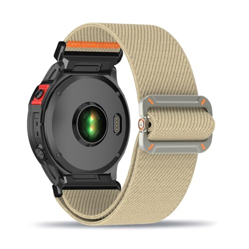 Nylon Armband für Garmin Fenix 8X Armbänder Verstellbares Elastisches Solo Loop Weiches Stoff Sport Band für Damen Herren Kompatibel mit Garmin Fenix 8X Ersatzarmband (6,Eine Grösse) von ZUOBNBP