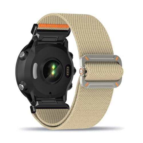 Nylon Armband für Garmin Forerunner 965 Armbänder Verstellbares Elastisches Solo Loop Weiches Stoff Sport Band für Damen Herren Kompatibel mit Garmin Forerunner 965 Ersatzarmband (6,Eine Grösse) von ZUOBNBP