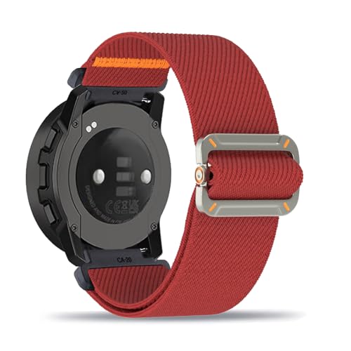 Nylon Armband für Sunnto Ambit 3 Peak Armbänder Verstellbares Elastisches Solo Loop Weiches Stoff Sport Band für Damen Herren Kompatibel mit Sunnto Ambit 3 Sport Ersatzarmband (17,Eine Grösse) von ZUOBNBP