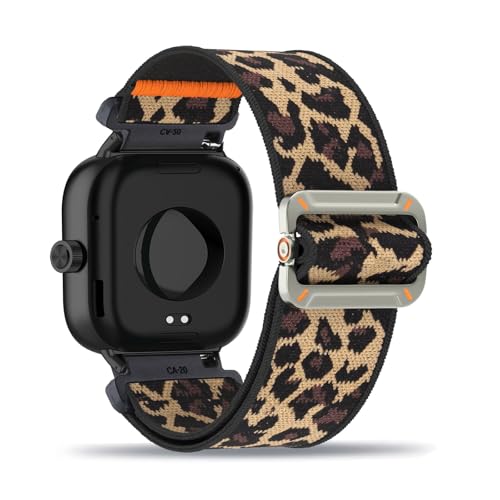 ZUOBNBP Nylon Armband für Redmi Watch 4 Armbänder Verstellbares Elastisches Solo Loop Weiches Stoff Sport Band für Damen Herren Kompatibel mit Redmi Watch 4 Ersatzarmband (12,Eine Grösse) von ZUOBNBP