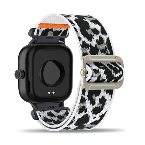 ZUOBNBP Nylon Armband für Redmi Watch 5 Armbänder Verstellbares Elastisches Solo Loop Weiches Stoff Sport Band für Damen Herren Kompatibel mit Redmi Watch 5 Ersatzarmband (16,Eine Grösse) von ZUOBNBP