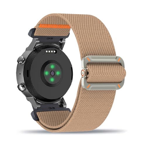 ZUOBNBP Nylon Armband für Ticwatch E3 20mm Armbänder Verstellbares Elastisches Solo Loop Weiches Stoff Sport Band für Damen Herren Kompatibel mit Ticwatch E3 20mm Ersatzarmband (14,Eine Grösse) von ZUOBNBP