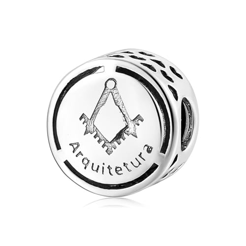 ZUOHUI 925 Sterling Silber Skelettierter Charm-Anhänger der professionellen portugiesischen Serie – Kompatibel mit Pandora-, Biagi-, Troll- und Chamilia-Armbändern. DIY-Schmuckgeschenk for Schlüsselan von ZUOHUI