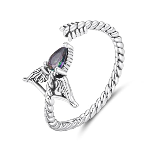 ZUOHUI Amazon UK-Angebot: Verstellbarer offener Vintage-Ring mit Sternzeichen for Damen, stapelbarer Ring aus 925er Sterlingsilber mit Sternbild-Designs for den Alltag und besondere Anlässe(SCR1151) von ZUOHUI