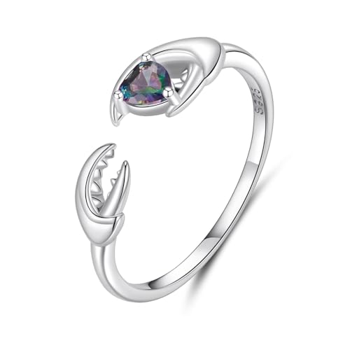 ZUOHUI Amazon UK-Angebot: Verstellbarer offener Vintage-Ring mit Sternzeichen for Damen, stapelbarer Ring aus 925er Sterlingsilber mit Sternbild-Designs for den Alltag und besondere Anlässe(SCR1152) von ZUOHUI