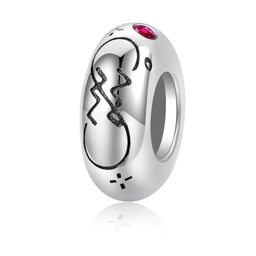 ZUOHUI Charm-Perlen for Damen aus platiniertem S925-Sterlingsilber mit 12 Sternzeichen-Abstandshaltern, kompatibel mit Armbändern und Halsketten von Pandora, Biagi, Troll und Chamilia(Aquarius) von ZUOHUI