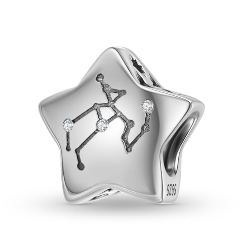 ZUOHUI Charm-Perlen für Damen aus S925er Sterlingsilber mit 12 Sternbildern, kompatibel mit Armbändern und Halsketten von Pandora, Biagi, Troll und Chamilia(PC1750-8 (Scorpio)) von ZUOHUI