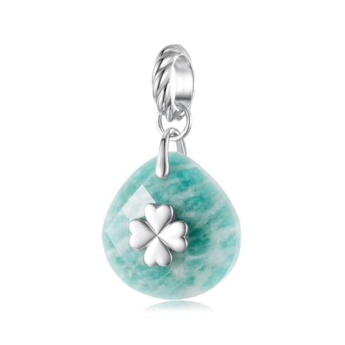 ZUOHUI Charm-Set aus S925 Sterlingsilber – Anhänger aus Amazonit- und Amethystkristallen mit Lebensbaum-Design for selbstgemachten Schmuck(Celestite Pendant) von ZUOHUI