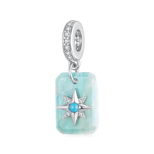 ZUOHUI Charm-Set aus S925 Sterlingsilber – Anhänger aus Amazonit- und Amethystkristallen mit Lebensbaum-Design for selbstgemachten Schmuck(Starlight Tenkara Pendant) von ZUOHUI