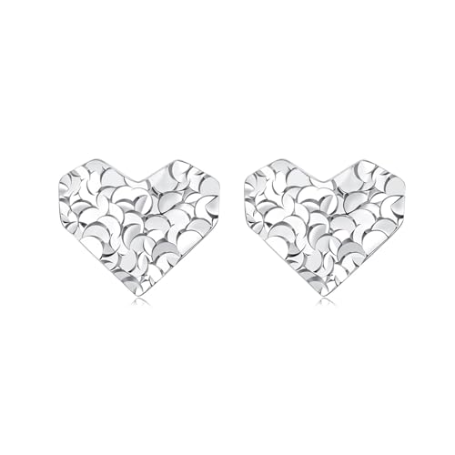 ZUOHUI Funkelnde Ohrstecker in Herzform aus S925 Sterlingsilber for Damen, hypoallergenes geometrisches Design for den Alltag, for Pendeln und for Partys ZUOHUI Funkelnde Ohrstecker in Herzform aus S925 Sterlingsilber for Damen, hypoallergenes geometrisches Design for den Alltag, for Pendeln und for Partys von ZUOHUI