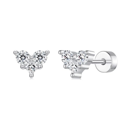 ZUOHUI Funkelnde Ohrstecker mit Zirkonia-Herz aus S925 Sterlingsilber for Damen, zierliche Ohrringe mit geometrischem Herzdesign for den Alltag, for Pendeln und for Partys ZUOHUI Funkelnde Ohrstecker mit Zirkonia-Herz aus S925 Sterlingsilber for Damen, zierliche Ohrringe mit geometrischem Herzdesign for den Alltag, for Pendeln und for Partys von ZUOHUI