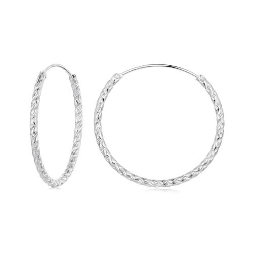 ZUOHUI Geometrische Creolen aus S925 Sterlingsilber for Damen und Herren – hypoallergene Moissanit-Ohrstecker, modischer Pendlerschmuck und Luxus for den Alltag(Small B) von ZUOHUI