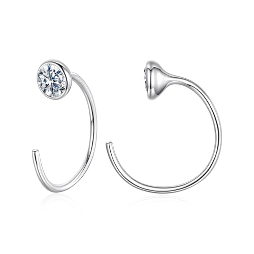 ZUOHUI Geometrische D-Farbe Moissanit 925 Sterling Silber Ohrringe for Damen – Kleine Creolen | Modisches Accessoire for den Alltag ZUOHUI Geometrische D-Farbe Moissanit 925 Sterling Silber Ohrringe for Damen – Kleine Creolen | Modisches Accessoire for den Alltag von ZUOHUI