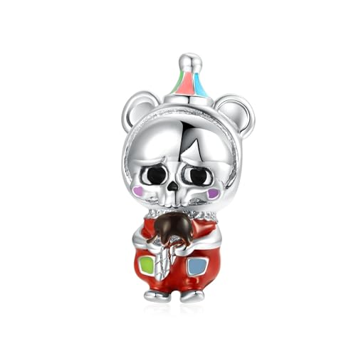 ZUOHUI Gothic-Baby-Totenkopf-Anhänger aus 925er Sterlingsilber mit Harzbeschichtung – Einzigartiges DIY-Accessoire zur Schmuckherstellung for Armbänder und Halsketten | Auffälliges Geschenk for Geburt von ZUOHUI