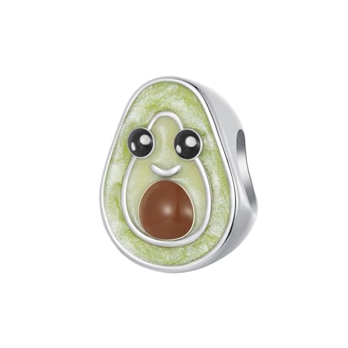 ZUOHUI Niedliche Avocado-Anhänger aus 925er-Sterlingsilber, baumelnde Perle for Pandora-Armband-Halsketten for Damen-Geburtstagsgeschenke, Original SCC2823 von ZUOHUI