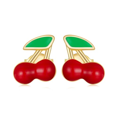 ZUOHUI Ohrstecker aus reinem S925-Silber mit roten Kirschen – süßes Design, hypoallergen for empfindliche Ohren, inklusive Geschenkbox for den Alltag und Partys – modisches Accessoire for Damen ZUOHUI Ohrstecker aus reinem S925-Silber mit roten Kirschen – süßes Design, hypoallergen for empfindliche Ohren, inklusive Geschenkbox for den Alltag und Partys – modisches Accessoire for Damen von ZUOHUI