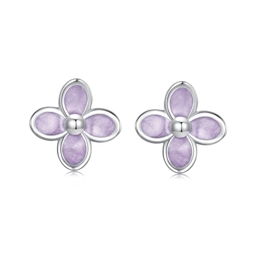 ZUOHUI Ohrstecker im Mini-Blumendesign aus S925 Sterlingsilber – hypoallergene Emaille, zierliche Blumen for Damen, for den Alltag und als Geschenk(SCE1816) von ZUOHUI