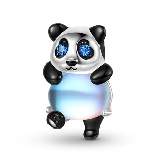 ZUOHUI Panda- und Mondstein-Charm aus 925er Sterlingsilber for Damen – Einzigartiges Accessoire zur Schmuckherstellung mit Tiermotiven for Armbänder und Halsketten | Geschenk for Geburtstage ZUOHUI Panda- und Mondstein-Charm aus 925er Sterlingsilber for Damen – Einzigartiges Accessoire zur Schmuckherstellung mit Tiermotiven for Armbänder und Halsketten | Geschenk for Geburtstage von ZUOHUI