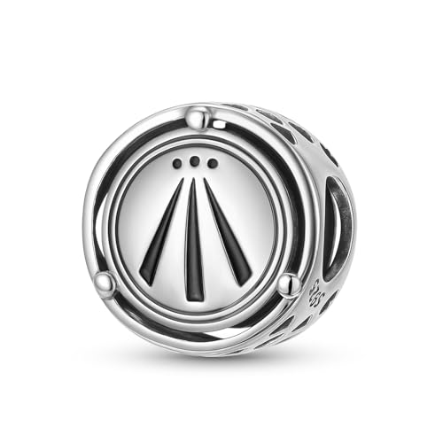 ZUOHUI S925 Keltischer Awen Inspiration Sterling Silber Charm | Kompatibel mit Pandora-Armband | DIY-Schmuckherstellung & spirituelles Geschenk for Frauen, Schwester (12 mm) von ZUOHUI