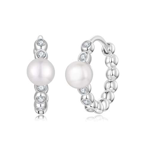 ZUOHUI S925 Sterling Silber Bubble Moissanit Perlenohrringe for Damen, hypoallergene Huggie-Creolen, modische Ohrstecker for Pendler und Freizeitkleidung ZUOHUI S925 Sterling Silber Bubble Moissanit Perlenohrringe for Damen, hypoallergene Huggie-Creolen, modische Ohrstecker for Pendler und Freizeitkleidung von ZUOHUI