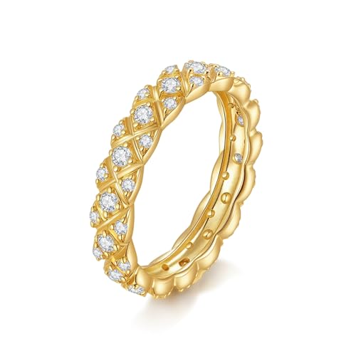ZUOHUI Schmaler Bandring aus S925 Sterlingsilber mit Karomuster: 1,8 mm/1,2 mm Moissanit in der Farbe DE, Herz- und Pfeilschliff, geometrischer Unisex-Ring for Damen und Herren, Ehering und Stapelschm ZUOHUI Schmaler Bandring aus S925 Sterlingsilber mit Karomuster: 1,8 mm/1,2 mm Moissanit in der Farbe DE, Herz- und Pfeilschliff, geometrischer Unisex-Ring for Damen und Herren, Ehering und Stapelschm von ZUOHUI
