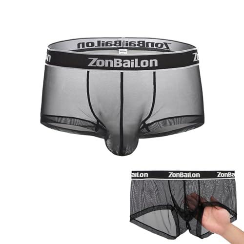 ZUOLAIYIN Ausbuchtung Verbesserung Unterwäsche Große Ausbuchtung Beutel Unterwäsche Männer Ausbuchtung Enhancer Unterwäsche Steigende Ausbuchtung Boxer Shorts, 1er-Pack, Schwarz (8391), XXL von ZUOLAIYIN