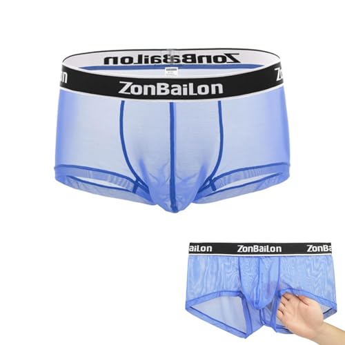 ZUOLAIYIN Ausbuchtung Verbesserung Unterwäsche Große Ausbuchtung Beutel Unterwäsche Männer Ausbuchtung Enhancer Unterwäsche Steigende Ausbuchtung Boxer Shorts, 1er-Pack, blau (8391), XXL von ZUOLAIYIN