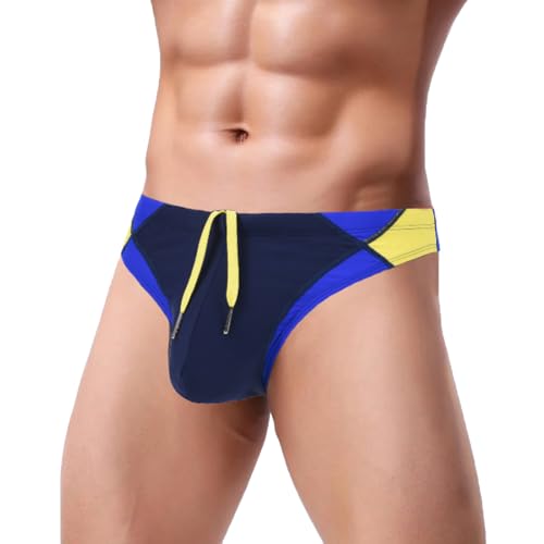 ZUOLAIYIN Badehose Herren Eng Kurz Badeshorts mit Tunnelzug Schwimmhose Badeslip Schwimmwear Männer Bikini Slip von ZUOLAIYIN