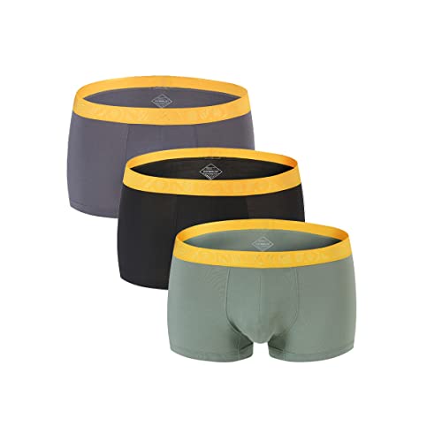 ZUOLAIYIN Boxershorts Herren 3er Pack Unterhosen Männer Bambus Men Retroshorts Boxer Unterwäsche Low Rise Trunk mit Stretch von ZUOLAIYIN