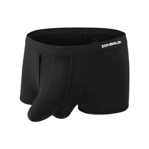 ZUOLAIYIN Boxershorts Herren Modal mit Eingriff Separat Beutel Microfaser Multipack Unterhosen Funktion Doppeltaschen Unterwäsche von ZUOLAIYIN