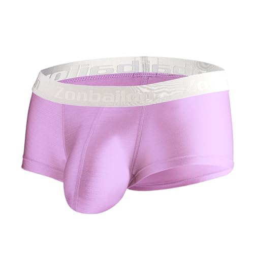 ZUOLAIYIN Eisseide Unterwäsche Herren Boxershorts Großen Beutel Retroshorts Ausbuchtung Verbesserung Unterwäsche von ZUOLAIYIN