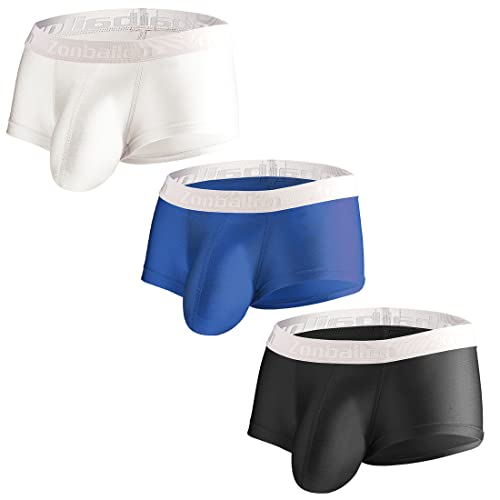 ZUOLAIYIN Herren Boxershorts Ausbuchtung Verbesserung Unterwäsche Groß Ausbuchtung Beutel Unterwäsche Männer Steigend Ausbuchtung Boxers Shorts Retroshorts Eisseide Nahtlos von ZUOLAIYIN