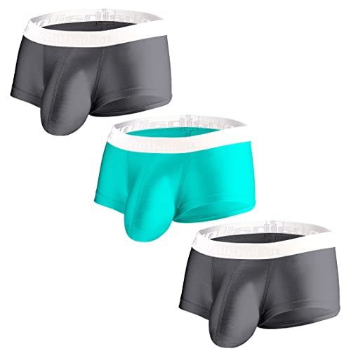 ZUOLAIYIN Herren Boxershorts Ausbuchtung Verbesserung Unterwäsche Groß Ausbuchtung Beutel Unterwäsche Männer Steigend Ausbuchtung Boxers Shorts Retroshorts Eisseide Nahtlos von ZUOLAIYIN